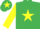 Silk - Emerald Green, Yellow star on body and cap and seams on sleeves
