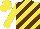 Silk - Yellow, brown diagonal stripes