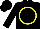 Silk - Black, yellow circle, black cap