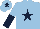 Silk - Light blue, dark blue star, halved sleeves and star on cap