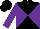 Silk - Black and purple diagonal quarters, purple sleeves