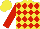 Silk - Yellow, red diamonds, red sleeves