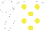 Silk - White, yellow dots