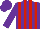 Silk - Purple, 'jdm' on back,  green, black and red stripes