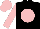 Silk - Black, pink ball,' pink sleeves, black hoops, pink cap