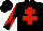Silk - black, red cross of lorraine, red diablo on sleeves