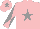Silk - Pink, grey star, diabolo on sleeves and star on cap