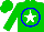 Silk - Green, white star, blue circle, green cap