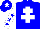 Silk - Blue body, white cross of lorraine, white arms, blue stars, blue cap, white star