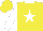 Silk - Yellow, white star & collar, white sleeves, yellow cap