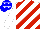 Silk - White, red diagonal stripes, white sleeves, white stars on blue cap