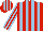 Silk - Red, light blue stripes, red sleeves, light blue stripes red cap, light blue stripes