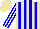Silk - Beige, blue stripes on body and sleeves
