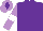 Silk - Purple, mauve sleeves, white armlets, mauve cap, purple diamond