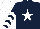 Silk - Dark blue, white star, chevrons on sleeves, white cap