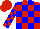 Silk - Red, blue blocks, red and blue blocks on sleeves