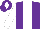 Silk - Purple body, white stripe, white arms, purple cap, white diamond