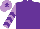 Silk - Purple, mauve and purple chevrons on sleeves, mauve cap, purple star