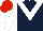 Silk - Dark blue, white chevron and sleeves, red cap