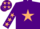 Silk - Purple, Beige star, Purple sleeves, Beige stars and stars on cap