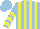 Silk - Light blue and yellow stripes, chevrons on sleeves
