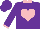 Silk - Purple, pink heart, collar, cuffs