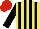 Silk - Yellow, black stripes, black sleeves, red cap