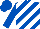 Silk - Royal blue and white diagonal stripes