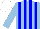 Silk - light blue, blue stripes, light blue sleeves, white cap