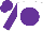 Silk - White, purple disc,  purple sleeves and cap