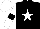 Silk - Black, white star, white sleeves, black armlets, white cap