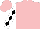 Silk - Pink, pink and black diamonds on white sleeves