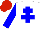 Silk - White, blue cross of lorraine, blue sleeves, red cap