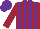 Silk - Maroon, purple stripes, maroon sleeves, purple cap