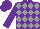 Silk - Purple with grey diamonds