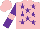 Silk - Pink, purple stars, purple sleeves, pink armlets and cap