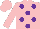 Silk - Pink, purple dots, pink sleeves