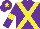 Silk - Purple, yellow cross sashes, yellow armlet, yellow star on cap