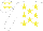 Silk - White, yellow stars, white sleeves, yellow stars on cap