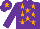 Silk - Purple, orange stars, purple sleeves, orange star on cap