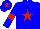 Silk - blue, red star, red armlets and star on cap