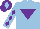 Silk - Light blue, purple inverted triangle, diamonds on sleeves, purple cap, light blue diamond