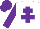 Silk - white, purple cross of lorraine, purple sleeves and cap