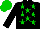 Silk - Black, green stars, green cap