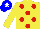 Silk - Yellow, red spots, blue cap, white star