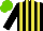 Silk - Black, yellow stripes, yellow cap, light green cap