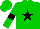 Silk - green, black star and armbands