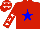 Silk - Red, blue star, white stars on sleeves and cap