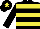 Silk - Black, yellow hoops, black cap, yellow star