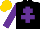 Silk - Black, purple cross of lorraine and sleeves, gold cap